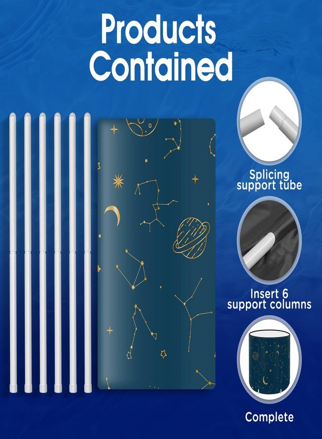 STARBRILLIANT حوض استحمام قابل للطي محمول من STARBRILLIANT، حوض استحمام قابل للطي للبالغين مناسب للسفر والتخييم والمنزل والمنتجع الصحي، موفر للمساحة، مصنوع من مادة PVC متينة (سماء مرصعة بالنجوم A، 27 بوصة) - Image 4